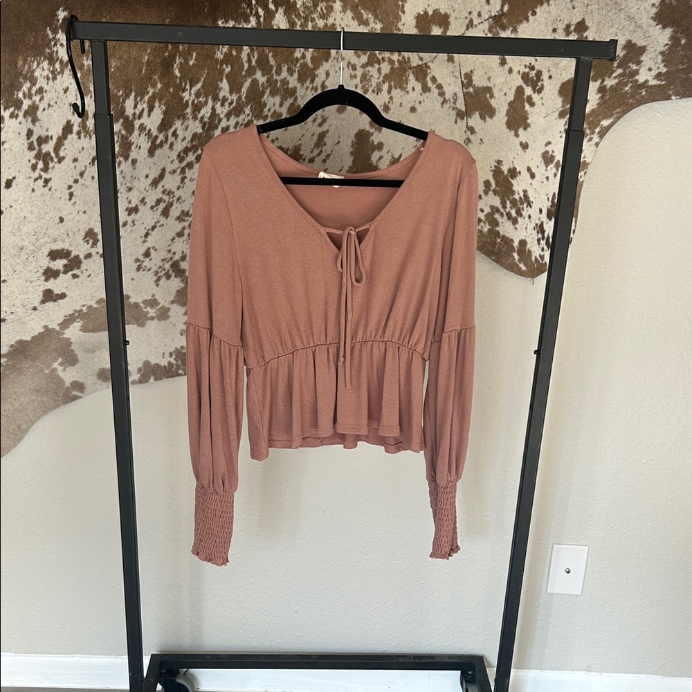 Women's Peplum Top in Pink